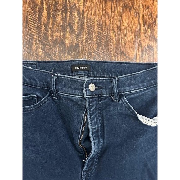 EXPRESS Jeans Womens Size 12R Dark Blue Wash High Rise Bootcut 5-Pocket Classic - Picture 4 of 7